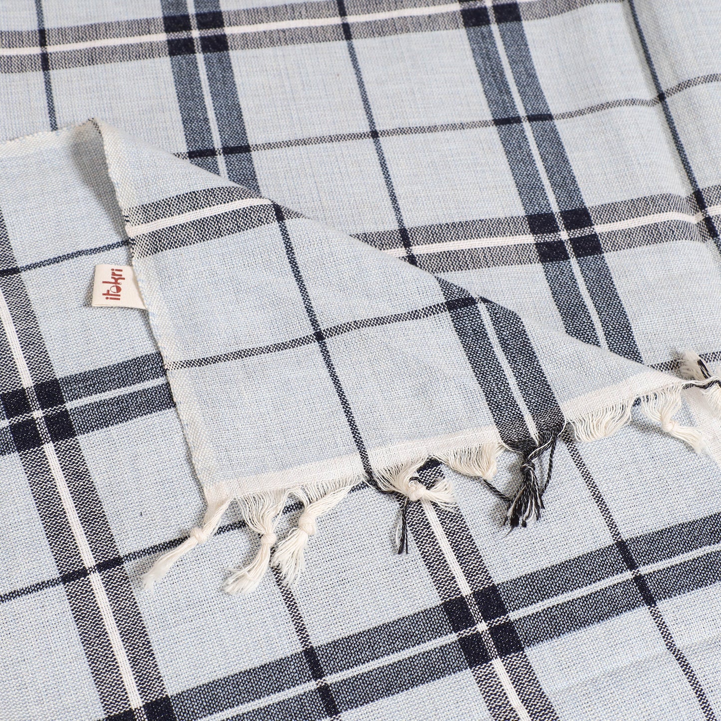Handloom Cotton Single Bedsheet (90 x 60 in) 223