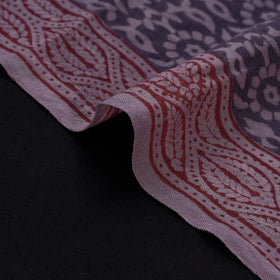 Bagh Hand Block Print Pure Handwoven Merino Wool Natural Dyed Fabric 08