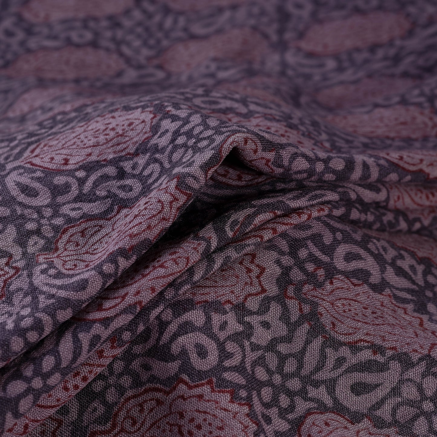 Bagh Hand Block Print Pure Handwoven Merino Wool Natural Dyed Fabric 11
