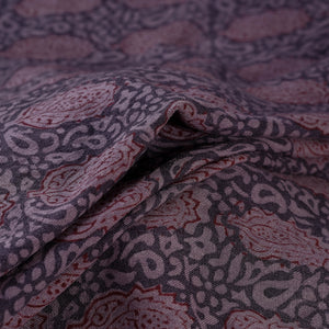 Bagh Hand Block Print Pure Handwoven Merino Wool Natural Dyed Fabric 11