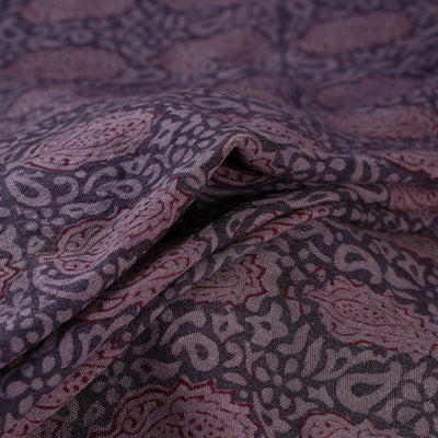 Bagh Hand Block Print Pure Handwoven Merino Wool Natural Dyed Fabric 11