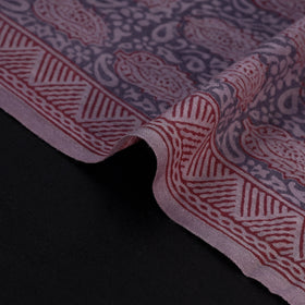 Bagh Hand Block Print Pure Handwoven Merino Wool Natural Dyed Fabric 11