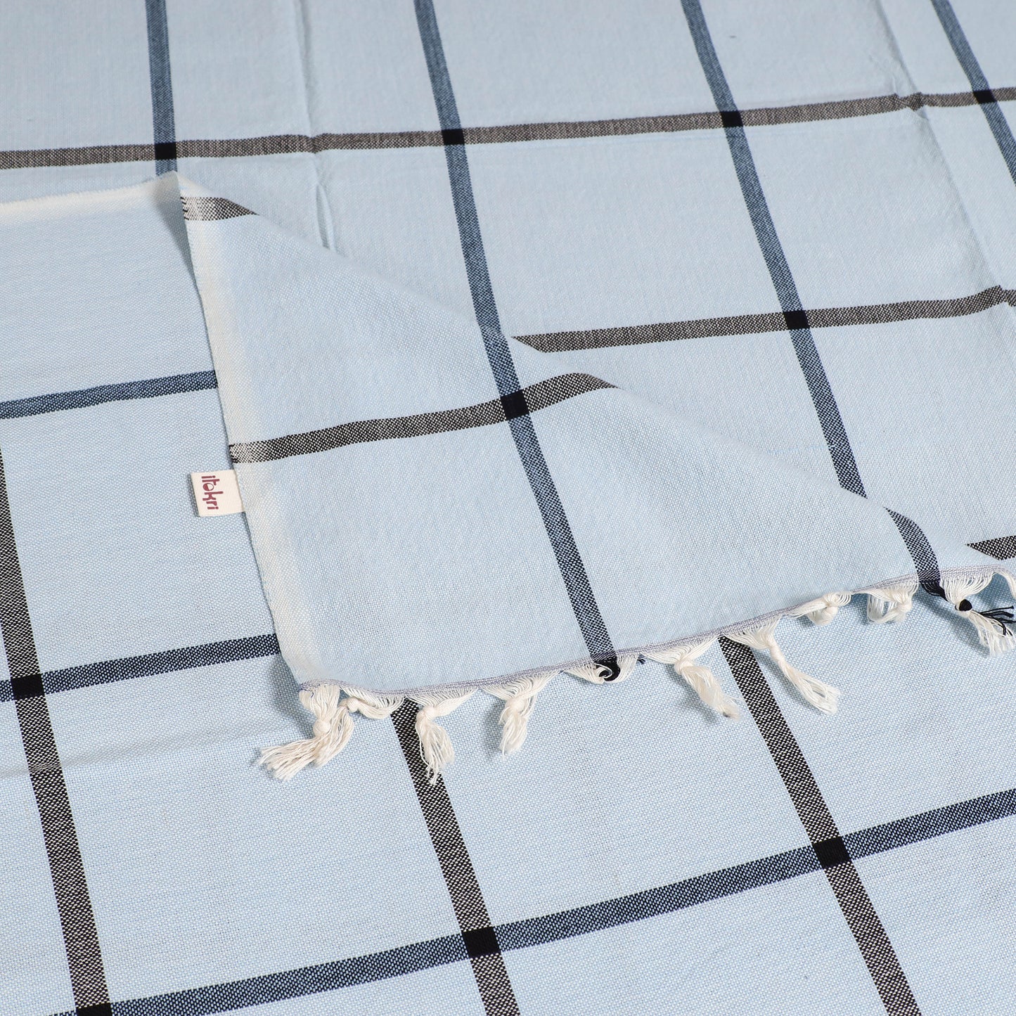 Handloom Cotton Single Bedsheet (90 x 60 in) 224