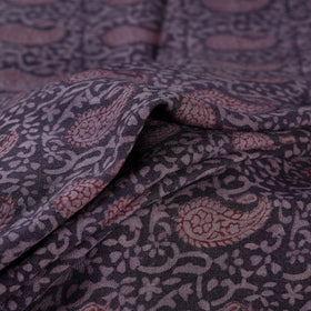 Bagh Hand Block Print Pure Handwoven Merino Wool Natural Dyed Fabric 09