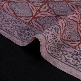 Bagh Hand Block Print Pure Handwoven Merino Wool Natural Dyed Fabric 12