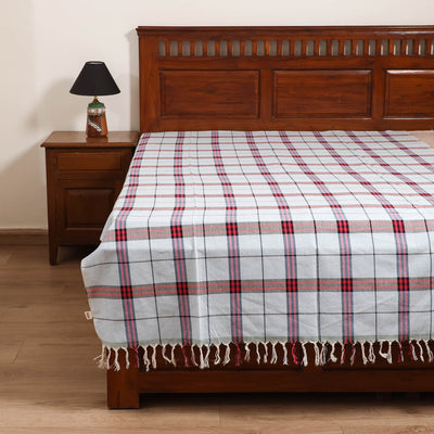 Handloom Cotton Single Bedsheet (90 x 60 in) 227