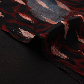 Multicolor - Ajrakh Hand Block Print Natural Dyed Modal Silk Fabric 57
