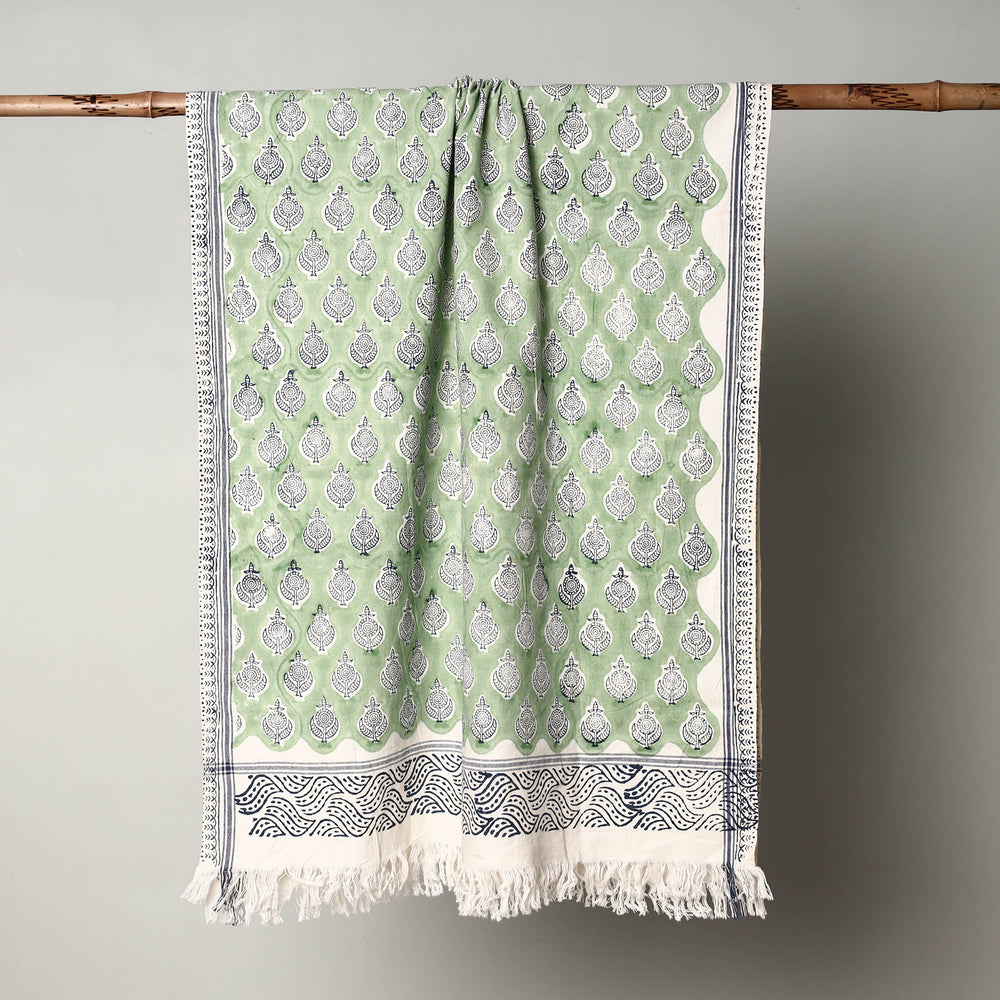 Block Printed Cotton Towel
