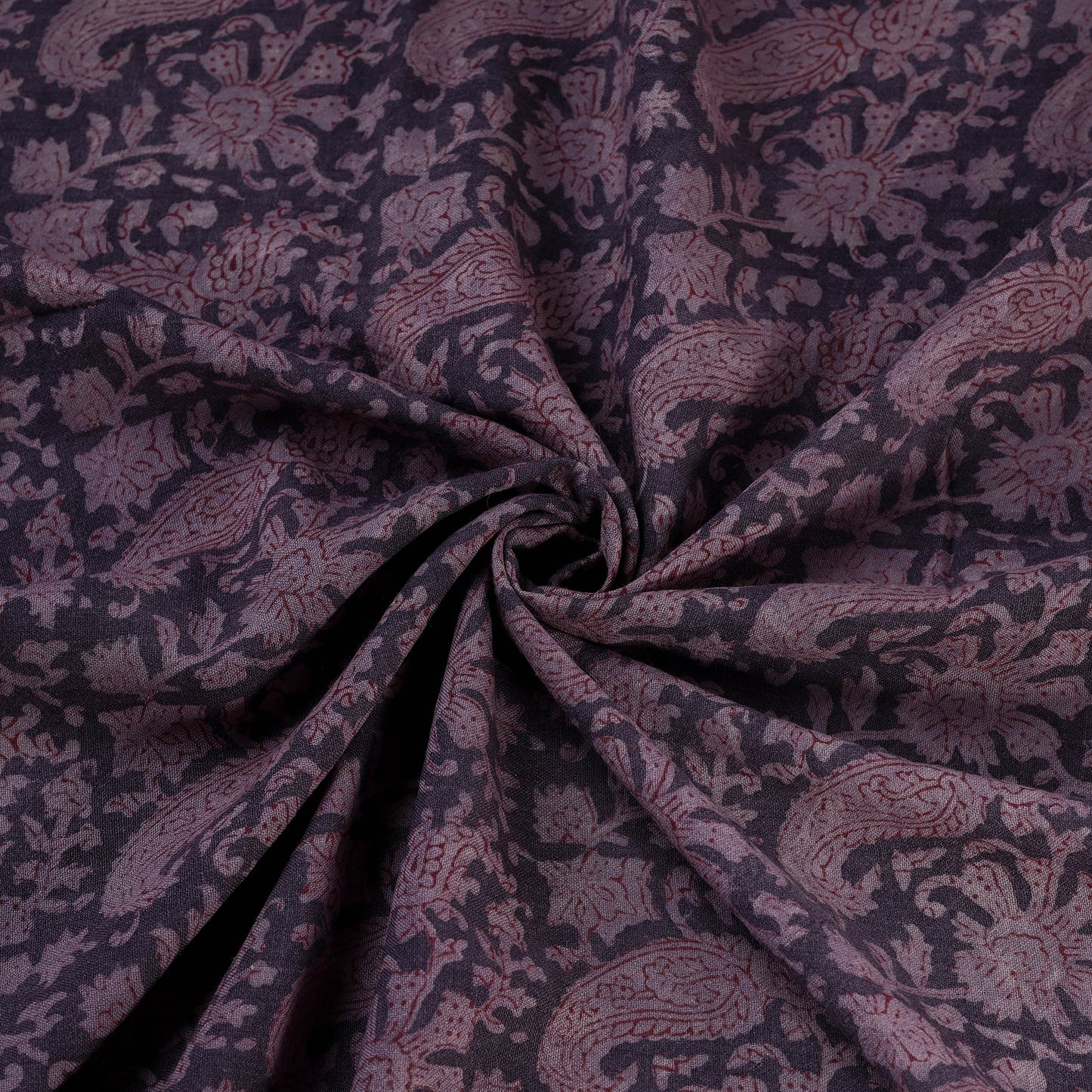 Bagh Hand Block Print Pure Handwoven Merino Wool Natural Dyed Fabric 13