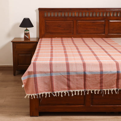 Handloom Cotton Single Bedsheet (90 x 60 in) 228