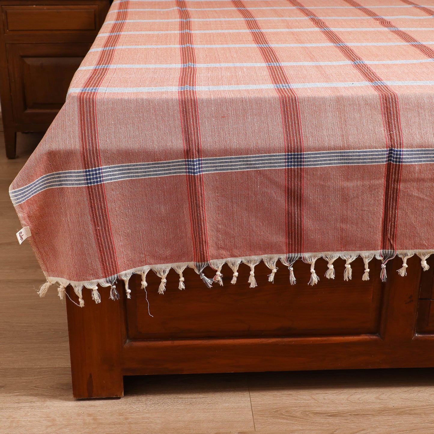 Handloom Cotton Single Bedsheet (90 x 60 in) 228