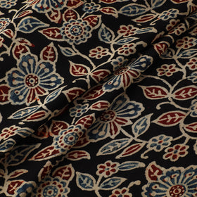 Multicolor - Ajrakh Hand Block Print Natural Dyed Modal Silk Fabric 60