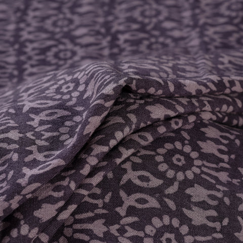 Bagh Hand Block Print Pure Handwoven Merino Wool Natural Dyed Fabric 15