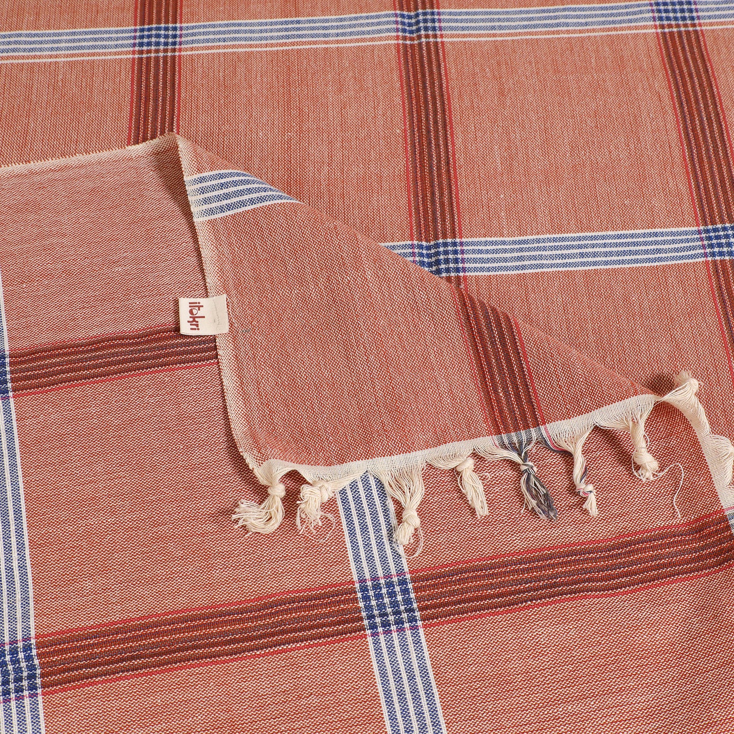 Handloom Cotton Single Bedsheet (90 x 60 in) 228