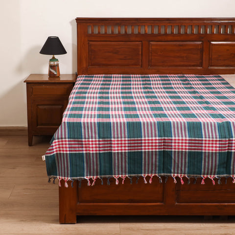 Handloom Cotton Single Bedsheet (90 x 60 in) 229