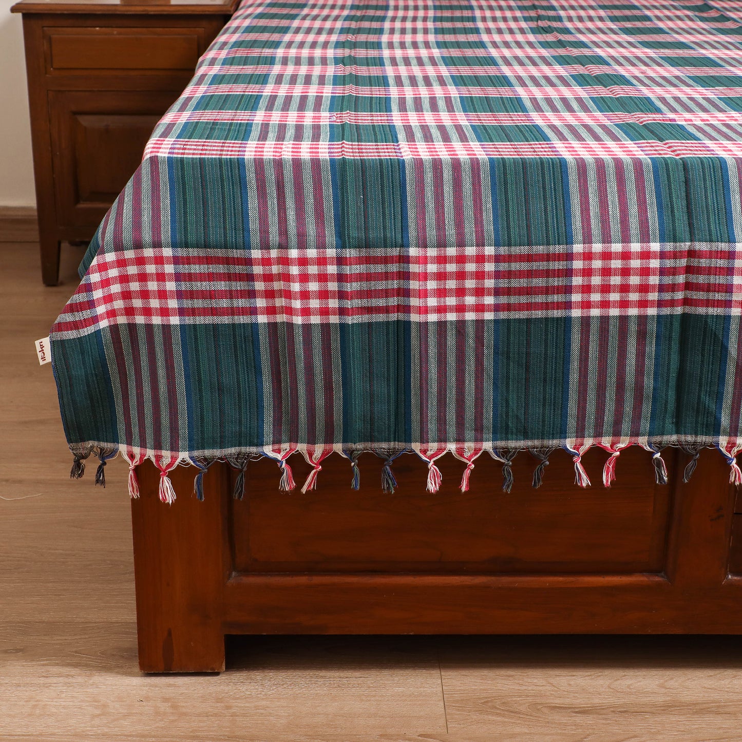 Handloom Cotton Single Bedsheet (90 x 60 in) 229