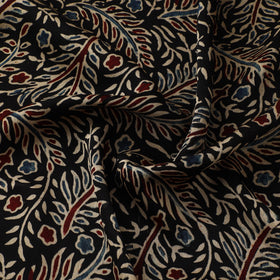 Black - ajrakh hand block print natural dyed modal silk