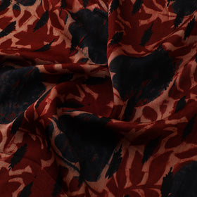 Red - Ajrakh Hand Block Print Natural Dyed Modal Silk Fabric 62