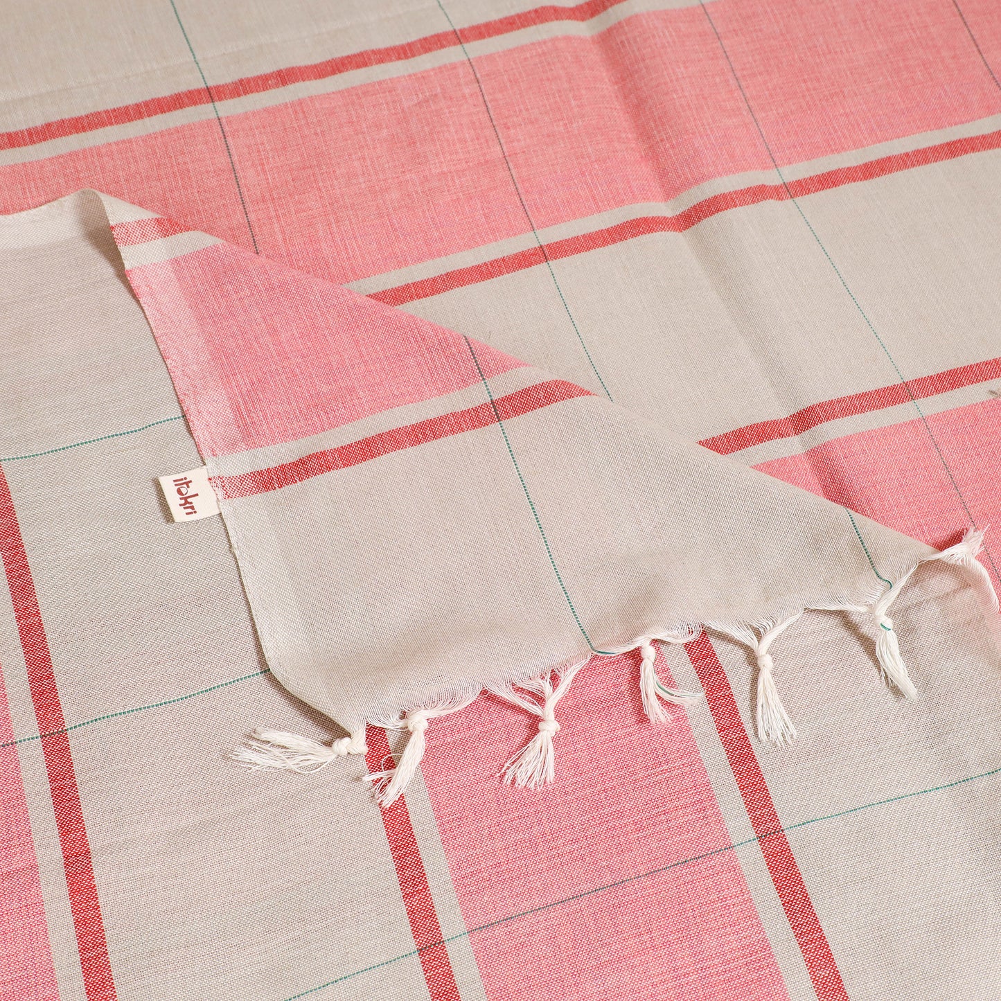 Handloom Cotton Single Bedsheet (90 x 60 in) 230