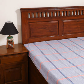 Handloom Cotton Single Bedsheet (90 x 60 in) 231