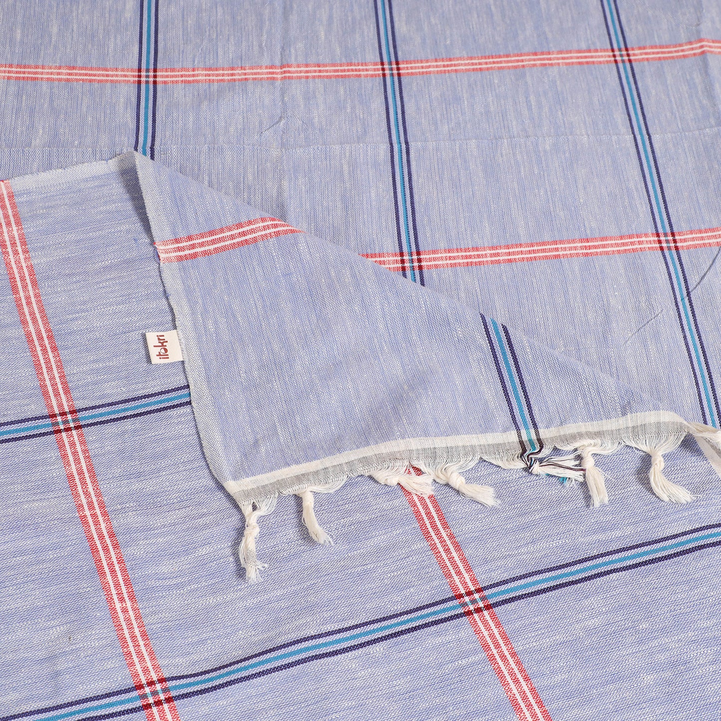 Handloom Cotton Single Bedsheet (90 x 60 in) 231