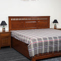  Brown Pure Handloom Double Cotton Bed Sheet