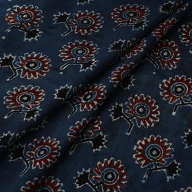 Ajrakh Hand Block Print Natural Dyed Modal Silk Fabric 66
