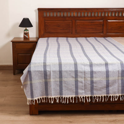 Handloom Cotton Single Bedsheet (90 x 60 in) 233
