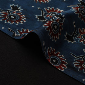 Ajrakh Hand Block Print Natural Dyed Modal Silk Fabric 66
