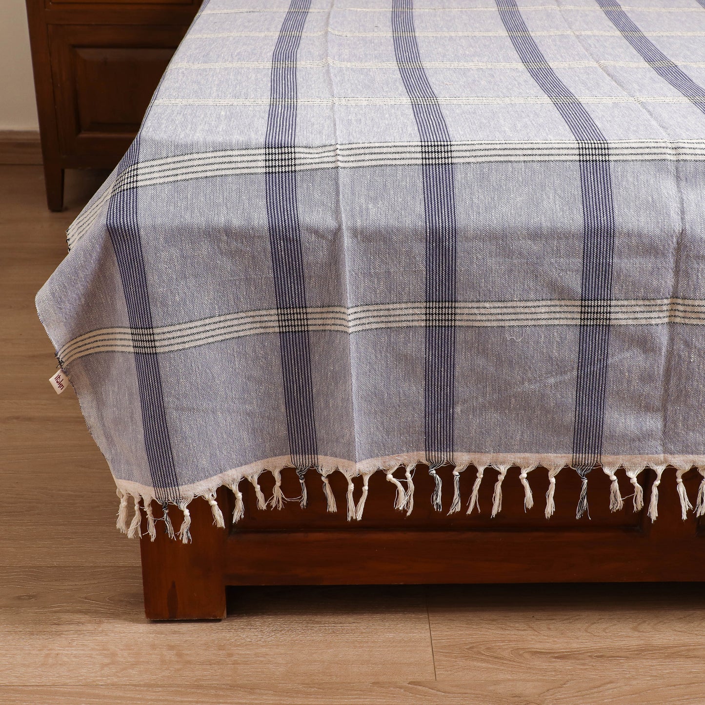 Handloom Cotton Single Bedsheet (90 x 60 in) 233