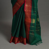 Green - Kanchipuram Cotton Saree with Buti & Thread Border 41