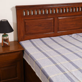 Handloom Cotton Single Bedsheet (90 x 60 in) 233
