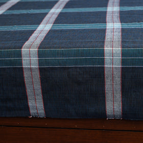 Buy Blue Pure Handloom Double Cotton Bed Sheet 