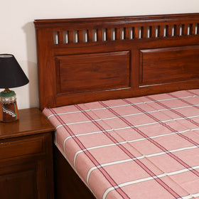 Handloom Cotton Single Bedsheet (90 x 60 in) 236