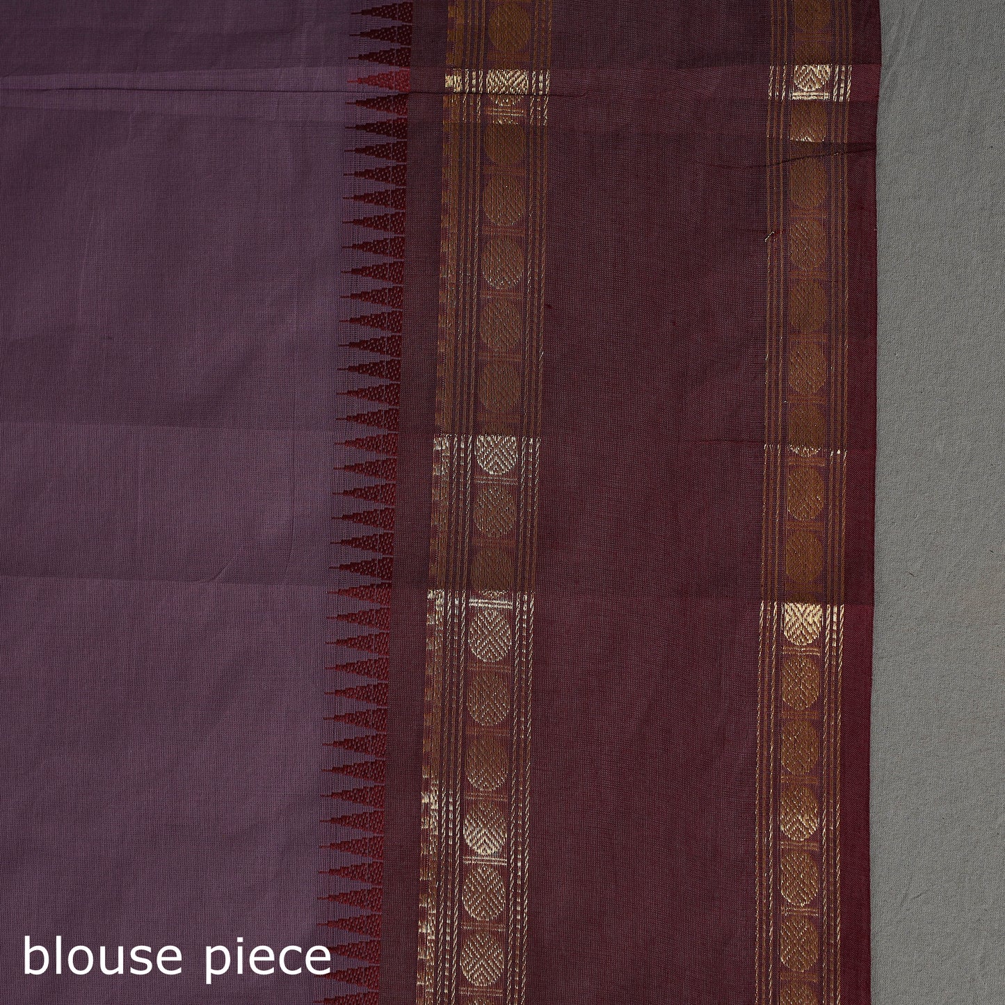 Purple - Kanchipuram Cotton Saree with Buti & Thread Border 44