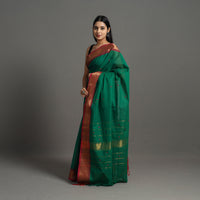 Green - Kanchipuram Cotton Saree with Buti & Thread Border 45