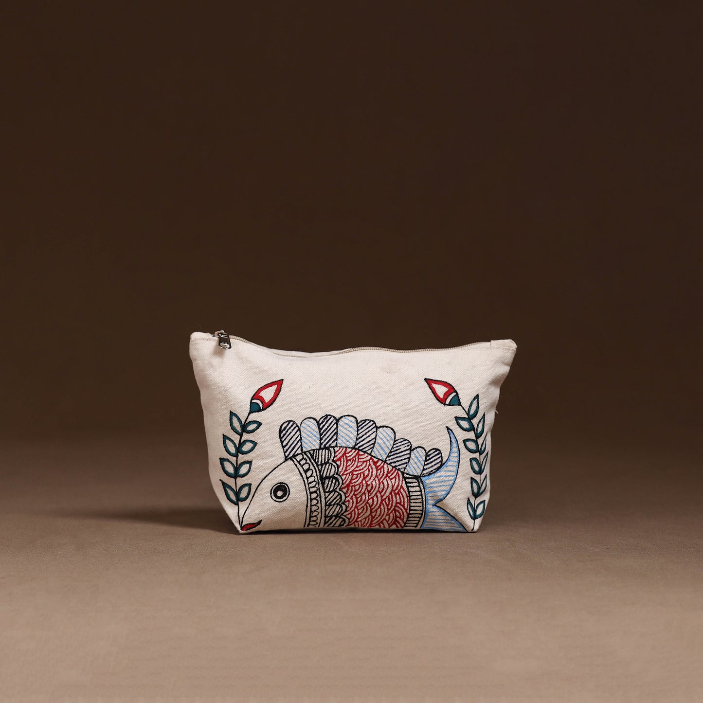 Madhubani Handpainted Utility Pouch 01