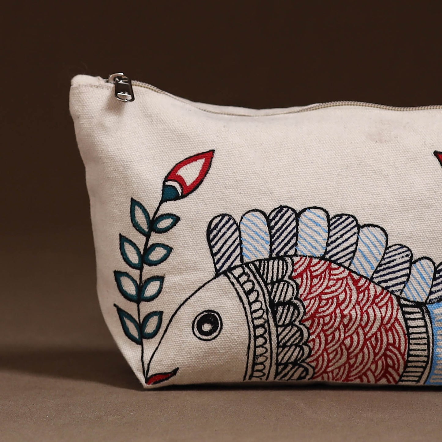 Madhubani Handpainted Utility Pouch 01