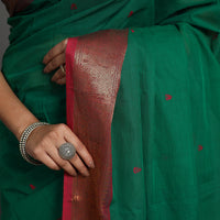 Green - Kanchipuram Cotton Saree with Buti & Thread Border 45