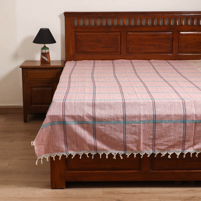 Handloom Cotton Single Bedsheet (90 x 60 in) 238