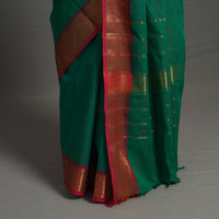 Green - Kanchipuram Cotton Saree with Buti & Thread Border 45