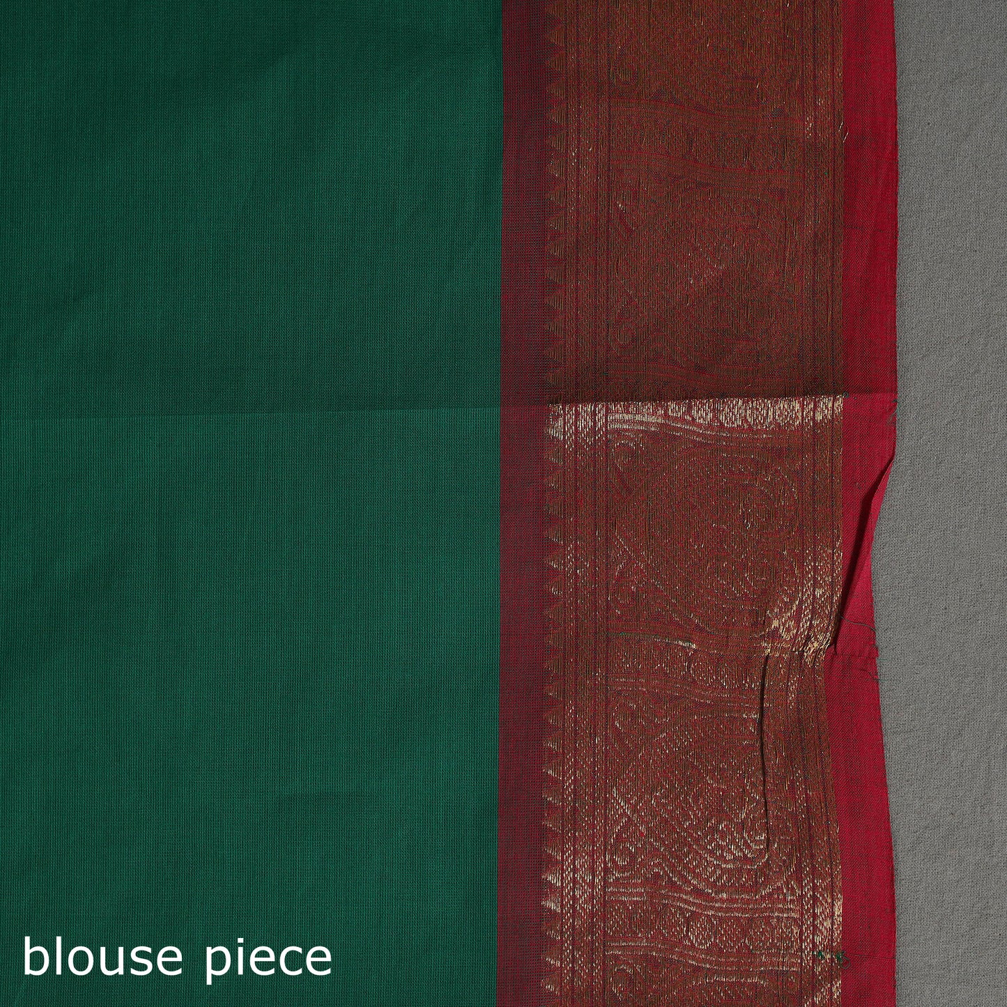 Green - Kanchipuram Cotton Saree with Buti & Thread Border 45