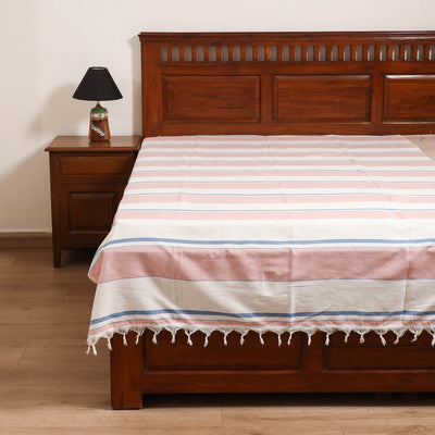 Handloom Cotton Single Bedsheet (90 x 60 in) 239