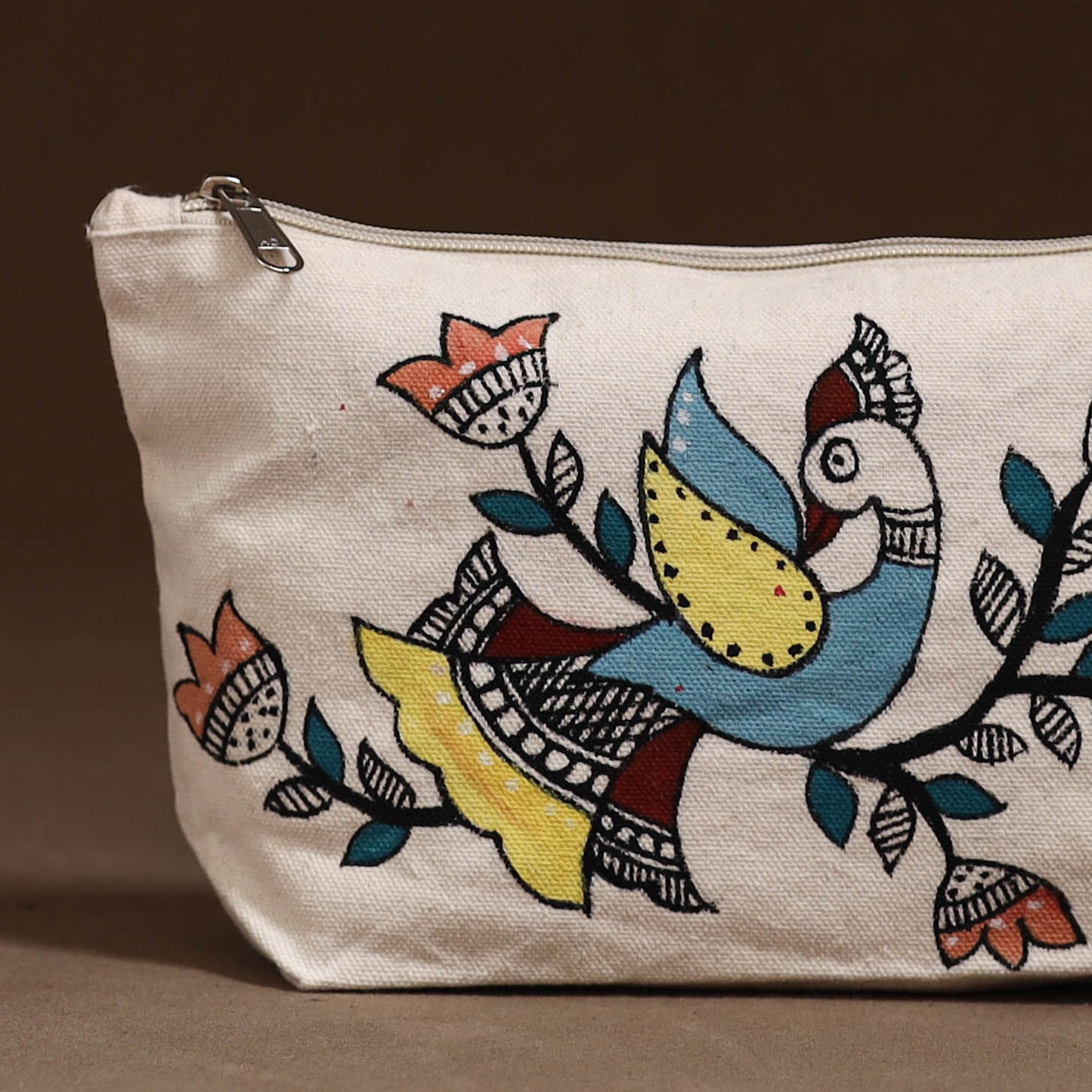 Madhubani Handpainted Utility Pouch 02