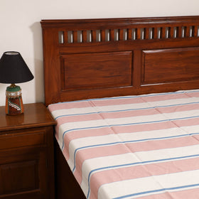 Handloom Cotton Single Bedsheet (90 x 60 in) 239