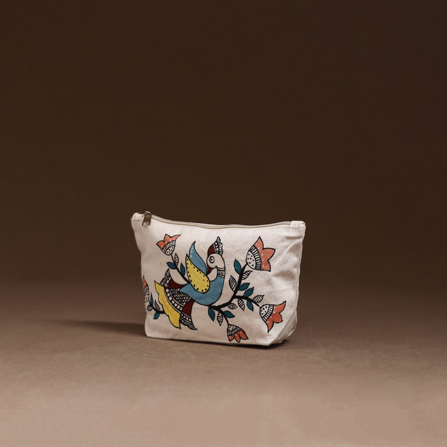 Madhubani Handpainted Utility Pouch 02