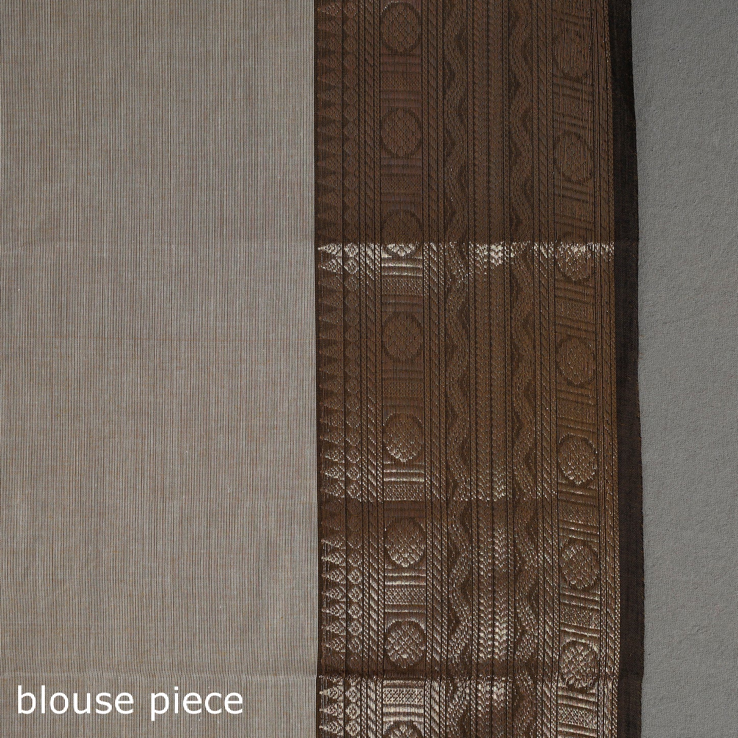 Beige - Kanchipuram Cotton Saree with Buti & Thread Border 46