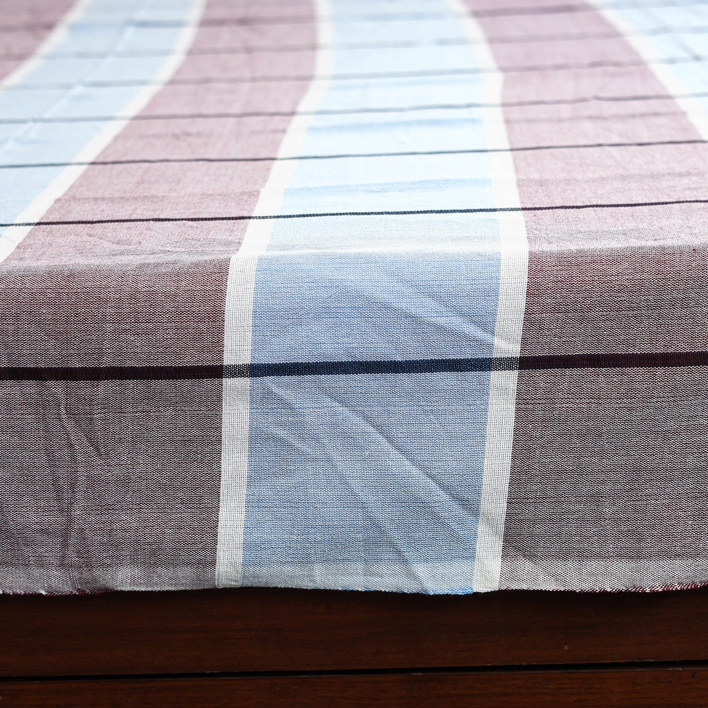 Buy Multicolor Pure Handloom Double Cotton Bed Sheet