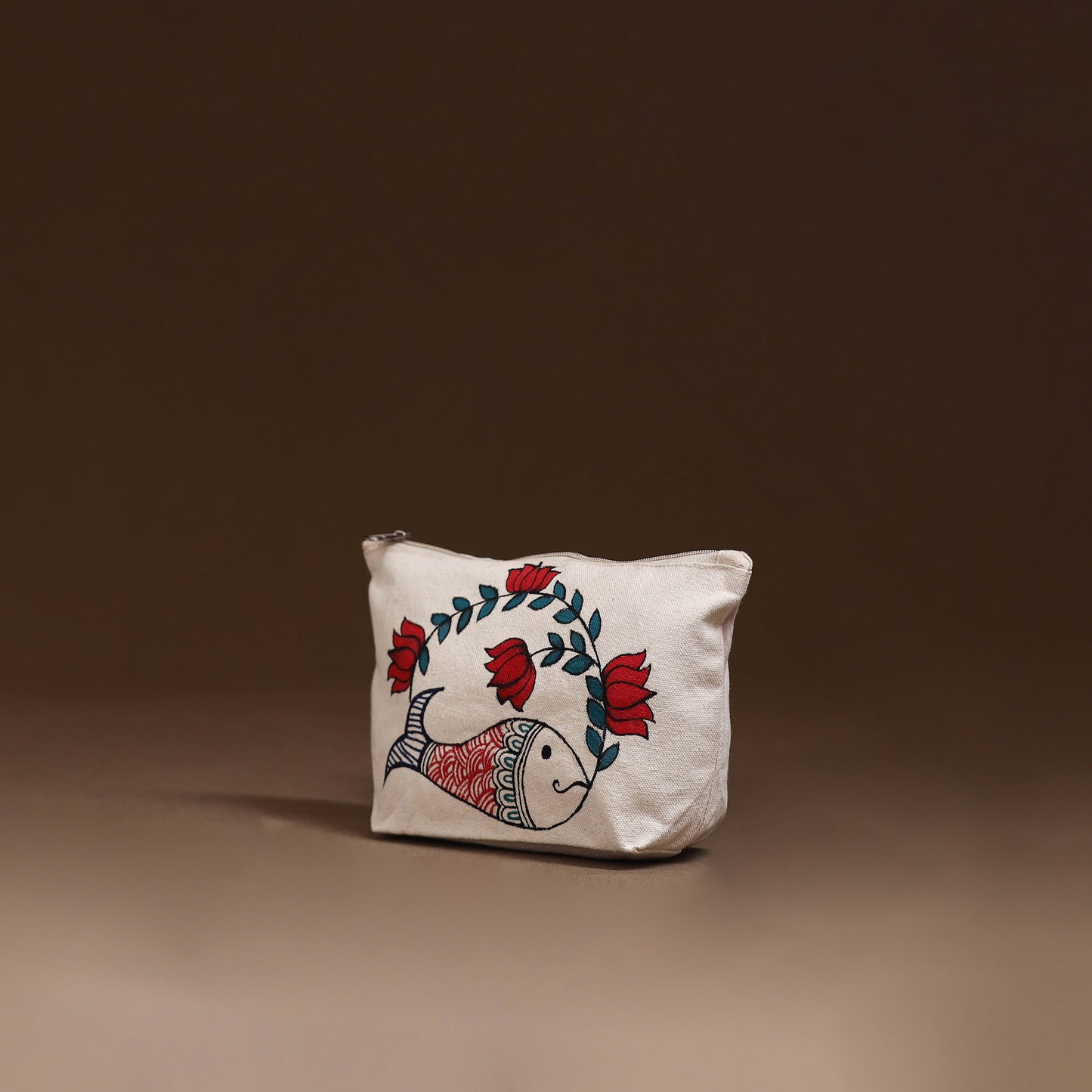 Madhubani Handpainted Utility Pouch 03