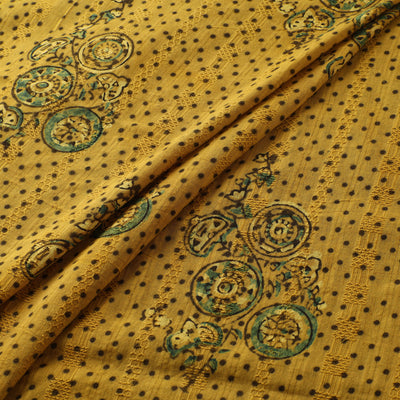 Hakoba Hand Block Ajrakh Print Natural Dyed Cotton Fabric 104